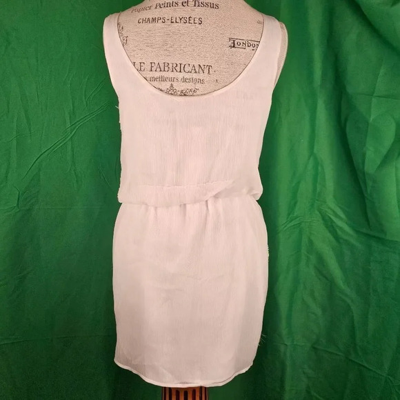 NWT Romeo & Juliet Couture White Yellow Orange Beaded Embellished Dress Small - Picture 2 of 6